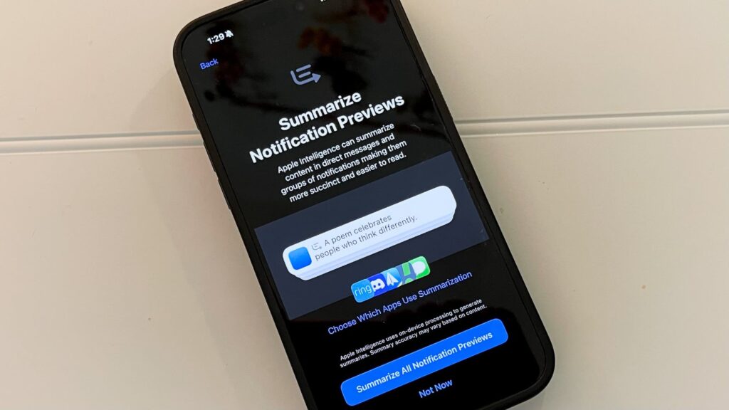 iOS 18.1 Beta Now Offers Notification Summaries for All Apps